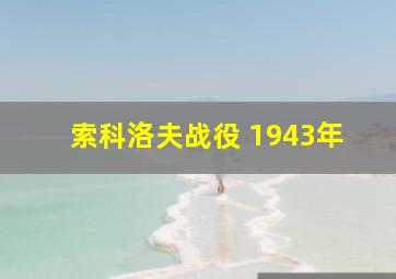 索科洛夫战役 1943年